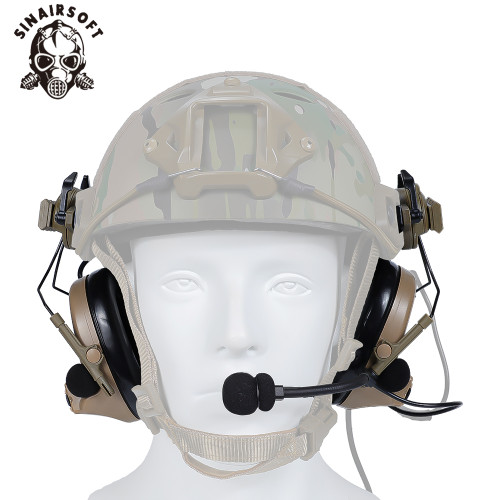 SINAIRSOFT Z-Tactical Softair Aviation Headset For FAST Helmet Rail Adapter Set
