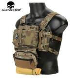 EMERSONGEAR Tactical Chest Rig MK3 Micro Fight Adjust Classic Carrier w/ 5.56 Pouch