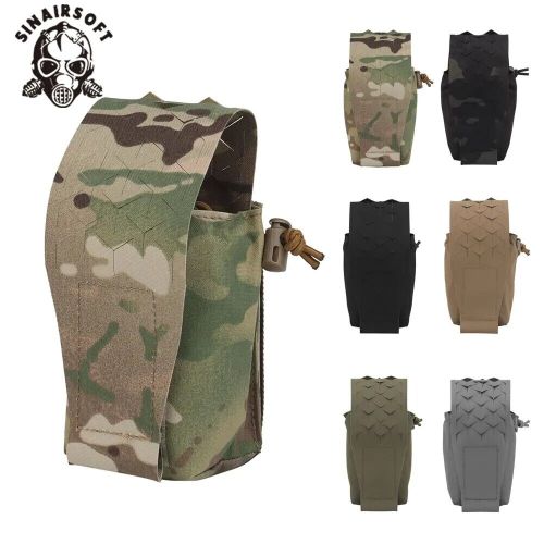 SINAIRSOFT SPUD Tactical Double 5.56 7.62 Mag Pouch Molle Radio Bag Laser-cut Storage Pack