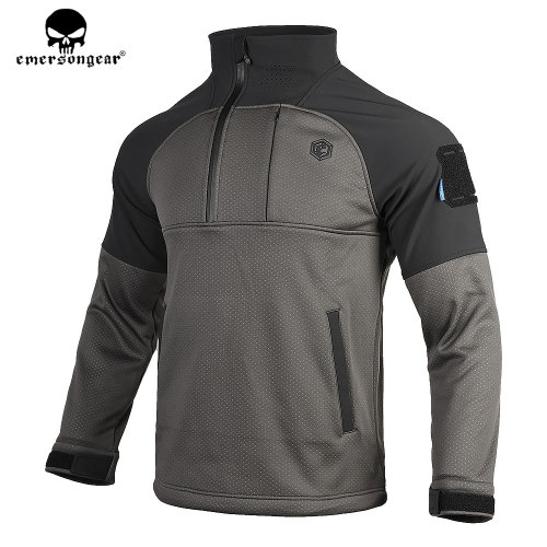 EMERSONGEAR New Tactical Men Functional Fleece Sweater Windbreaker Breathable Jacket Coat Warm Zipper Pocket Hunting Clothes