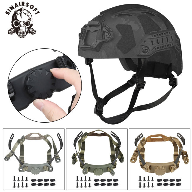 SINAIRSOFT Helmet Inner Suspension System Shooting Hunting CS Helmets Adjustable Head Lock Strap Accessories For FAST SF HIGH CUT HELMET