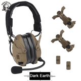 SINAIRSOFT Tactical Electronic Headset Bluetooth Silicone Ear Muffs For Helmet Noise Reduct