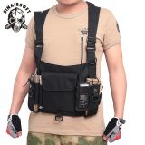 SINAIRSOFT CS Radio Chest Front Pack Carry Bag Harness for Motorola Baofeng Two Way Radio