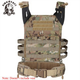 Tactical Waist Belt Cummerbunds Men Vest Belt Nylon 1000D Molle Belt Padded CS Combat Hunting  Waist Support