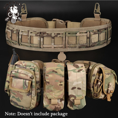 SINAIRSOFT Tactical Molle Waist Belt Military Padded Patrol Molle Combat Battle Army Belts