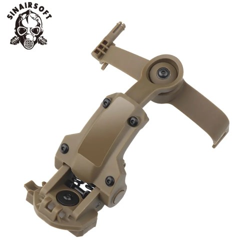 SINAIRSOFT Tactical Headset Rail Mount 360° Rotation For TAC3/C Series Headset Bracket Adapter Fit OPS Core ARC Wendy M-LOK Helmet