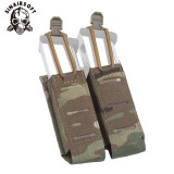 SINAIRSOFT Camo Dual 9mm Magazine Bag MOLLE MAG Bag Outdoor Tactical Vest Expansion Storage Bag