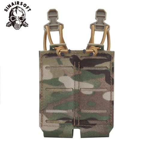 SINAIRSOFT Camo Dual 9mm Magazine Bag MOLLE MAG Bag Outdoor Tactical Vest Expansion Storage Bag