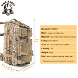 SINAIROFT 30L Tactical 3P Nylon Backpack Outdoor Sport Climbing Camo Hiking Waterproof Rucksack Shoulder Package