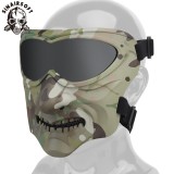  SINAIRSOFT Tactical Full Face Mask W/ Goggles Airsoft CS Protection Halloween Cosplay Props