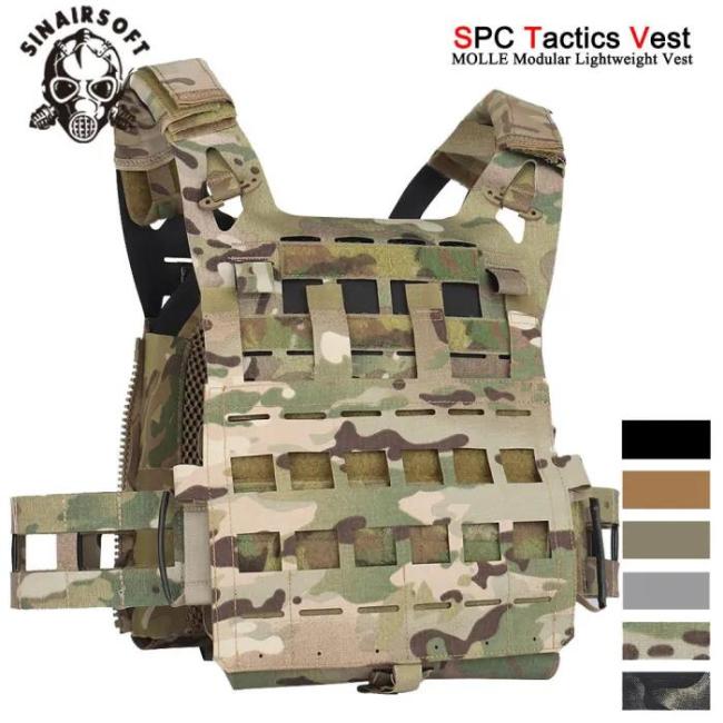 Modular Tactical SPC Lightweight Vest SD Plate Carrier Laser Cut MOLLE Camo Airsoft Plate Carrier Paintball CS Wargame