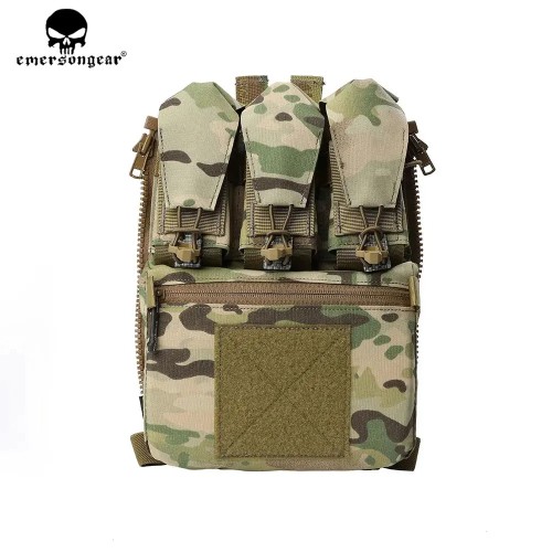 EMERSONGEAR V5 PC Tactical Back Panel Banger Pouch Zip-on Multi-fit GP Pocket Retention Flap FCPC Plate Carrier Assault Hunting