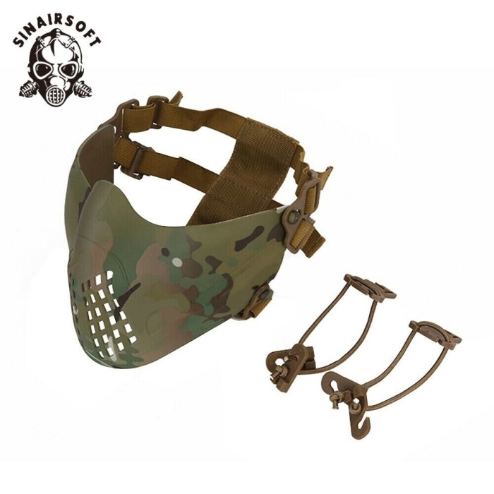  SINAIRSOFT Tactical Pilot Half Face Mask Airsoft CS Paintball Fast Helmet Military Hunting