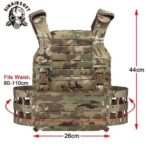  SINAIRSOFT Tactical Vest LBT 6094 G3V2 Plate Carrier Laser Cut Armor MOLLE w/ 556 Mag Pouch