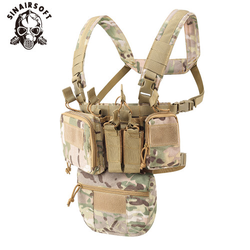 SINAIRSOFT CS Match Wargame TCM Chest Rig Airsoft Tactical Vest  Gear Pack Magazine Pouch Holster Molle System Waist Men Nylon