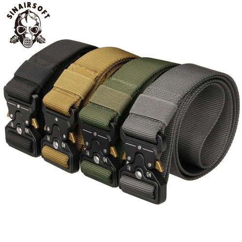 SINAIRSOFT Men Quick Release Buckle Military Trouser Belt Army Tactical Nylon Webbing strap