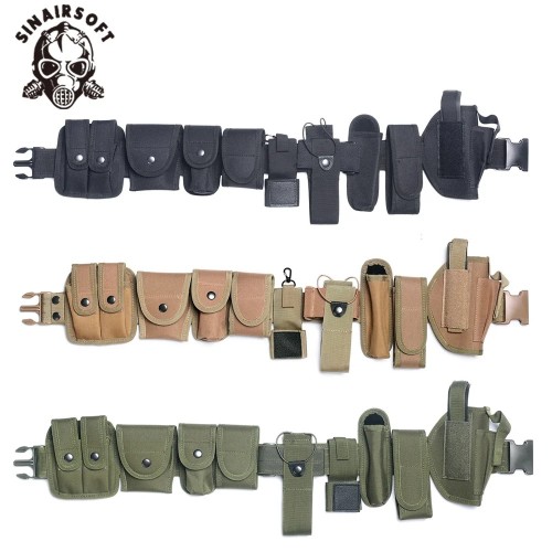 SINAIRSOFT Outdoor Designer Men Belts Multi-function Tactical Belt Guard Utility Kit Nylon Glock Holster Ipsc