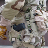 Tactical Multi-Functional Pistol Elastic String Short Gun Sling Adjustable Strap System For Paintball Airsoft Hunting Gun Sling