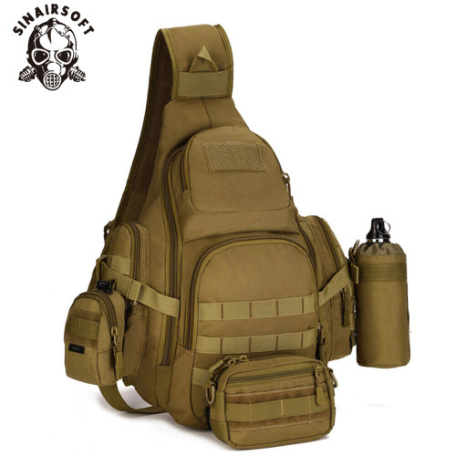 SINAIRSOFT Tactical Sling Bag 14  Laptop Waterproof Molle  Travel Backpack Camping Hiking Hunting Sport Sports Bags Rucksack 20-35L