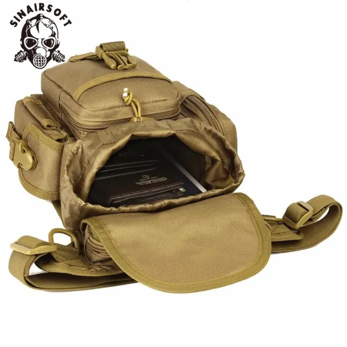 SINAIRSOFT Outdoor Tactical Nylon Waterproof Travel Bag Waist Leg Bag Motorcycle Fanny Packs Bags Pack Climbing Hiking Camping