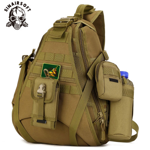 SINAIRSOFT 14 inches Laptop Tactical Molle Waterproof Backpack Camping Hiking Fishing Travel Shoulder Bags with raincover LY0080