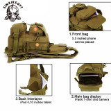 SINAIRSOFT Outdoor Sport Climbing 800D Nylon Tactical Bag Single Shoulder Sling Chest Camping  Backpack