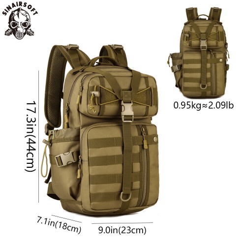 SINAIRSOFT Outdoor Tactical Backpack 900D Waterproof  Shoulder  Hunting Camping Multi-purpose Molle Hiking Travel Sport Bag 30L