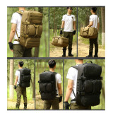 SINAIRSOFT 60L Outdoor Tactical Sport Climbing Nylon Men Bag  Rucksack Travel Hiking Shoulder Messenger Backpack
