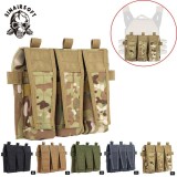 1000D Nylon MOLLE Triple M4 5.56 Magazine Front Pouch Detatchable For AVS JPC 2.0 Tactical Vest Army Hunting Airsoft Accessories