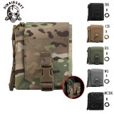 SINAIRSOFT Large Multi-Purpose Side Bag with Radios Water Bottles Molle Mount Tactical Expansion Accessory Bag