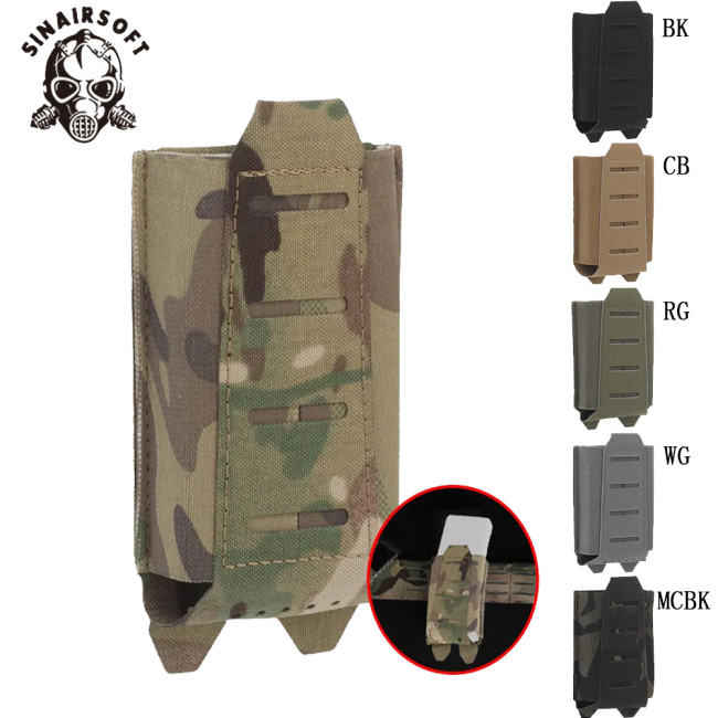 SINAIRSOFT Tactical ARC V2 Rifle Single Magazine Pouch 556 762 AK M4 Elastic Mag Bag  Molle PALS Belt Airsoft Hunting Acessorie