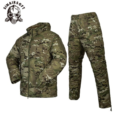 SINAIRSOFT F7 Portable Cold Resistant Waterproof Thickened Cotton Jacket Set for Autumn and Winter Outdoor Waterproof And Warm Cotton Jacket Training
