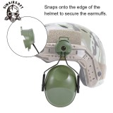 SINAIRSOFT Tactical Helmet Headset Noise Reduction Hearing Protect Earmuffs for FAST Wendy