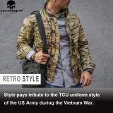 EMERSONGEAR Tactical TCU Retro Style Windproof Soft Shell Jacket Outdoor Sports Hiking Camping Clothing Coat Men's Street Clothing