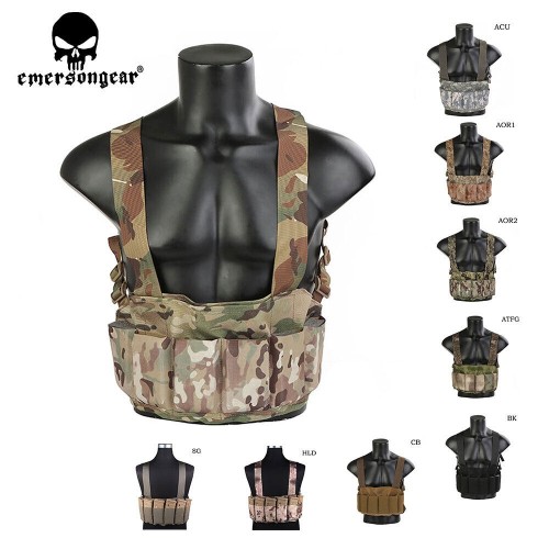  EMERSONGEAR Tactical Chest Rig Vest SPEED SCAR-H 5.56 Magazine Pouch Carrier Airsoft