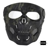 SINAIRSOFT Halloween Skull Bearers Mask Glass Fiber Nylon Impact Resistance Airsoft Paintball Bicycle Combat Game Fits for FAST Helmet
