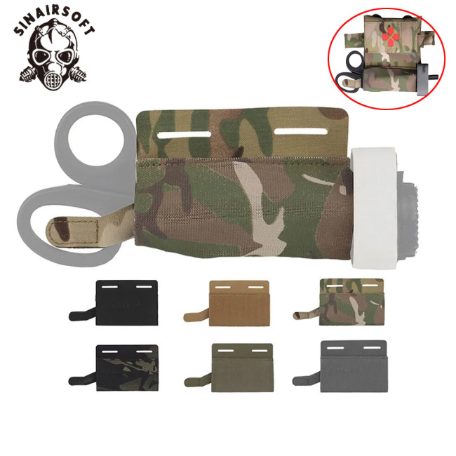 SINAIRSOFT Tactical IFAK Hammock Tourniquet Holder CAT SOFT RATS TQ Scissors MOLLE Trauma Kit Pouch Outdoor First Aid Medical Storage Bag