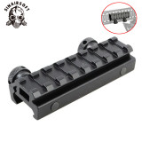 SINAIRSOFT Tactical 8 Slot See-Thru Flat-Top Riser Base AR Dovetail Scope Mount Picatinny Adapter 20mm Dovetail Rail