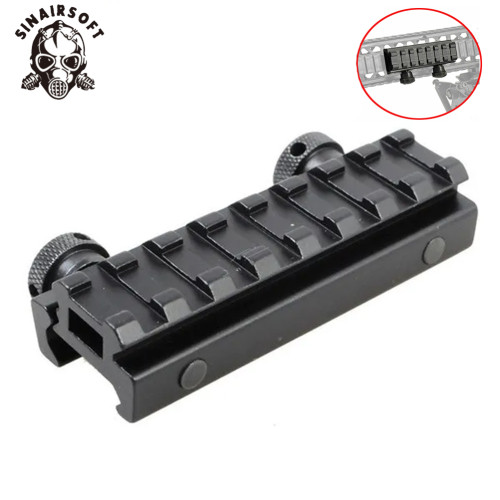 SINAIRSOFT Tactical 8 Slot See-Thru Flat-Top Riser Base AR Dovetail Scope Mount Picatinny Adapter 20mm Dovetail Rail