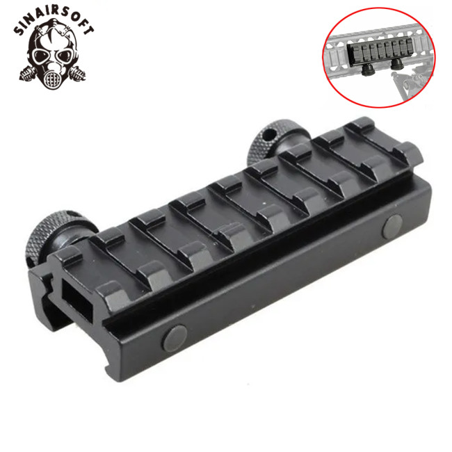 SINAIRSOFT Tactical 8 Slot See-Thru Flat-Top Riser Base AR Dovetail Scope Mount Picatinny Adapter 20mm Dovetail Rail