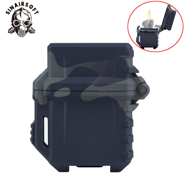SINAIRSOFT Tactical Portable ZIPPO Lighter Case Outdoor Multifunctional Waterproof and Anti Drop ZIPPO Inner Tank Protection Case