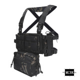 MK3 Micro Fight Chissis Tactical Chest Rig Hunting Vest With SACK Pouch H Harness Modular 5.56 7.62 Magazine Insert Nylon
