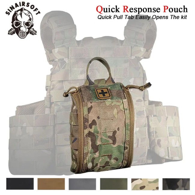 SINAIRSOFT Tactical Molle First Aid Kit Bag EDC Pouch  Bag Medical Survival Bag Quick Release Camping Hunting Waist Pack