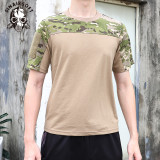 SINAIRSOFT Tactical Short Sleeved Camouflage T-shirt Men's Outdoor Sports T-shirt Breathable Quick Drying Short Sleeved Shirt