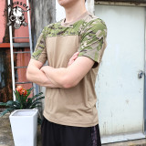 SINAIRSOFT Tactical Short Sleeved Camouflage T-shirt Men's Outdoor Sports T-shirt Breathable Quick Drying Short Sleeved Shirt