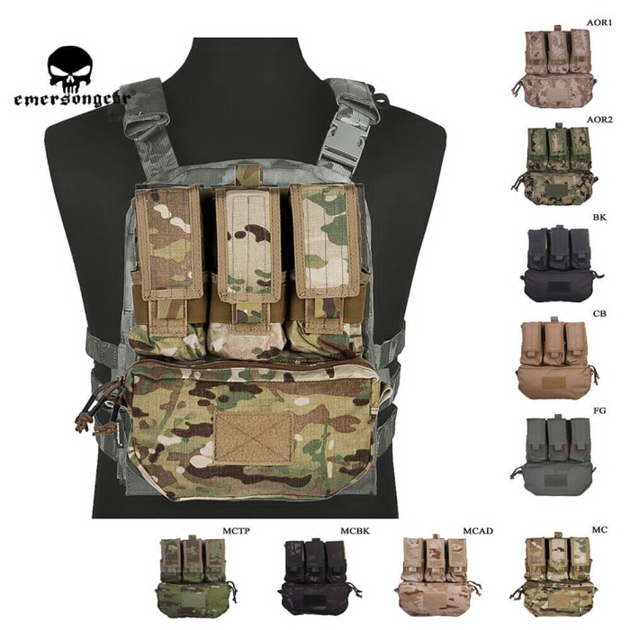 EMERSONGEAR Tactical MOLLE Pack Assault Vest Back Panel Plate Carrier Bag Mag Pouch