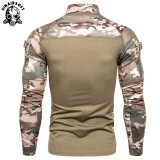 SINAIRSOFT  Mens Tactical T Shirt Long Sleeve Brand Cotton Breathable Combat shirt Men Training Shirts M-3XL