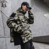 SINAIRSOFT Men's Lightweight Tactical Hoodie Outdoor Camo Lightweight Performance Pullover Hoodie Tiger Stripe Sports Coat