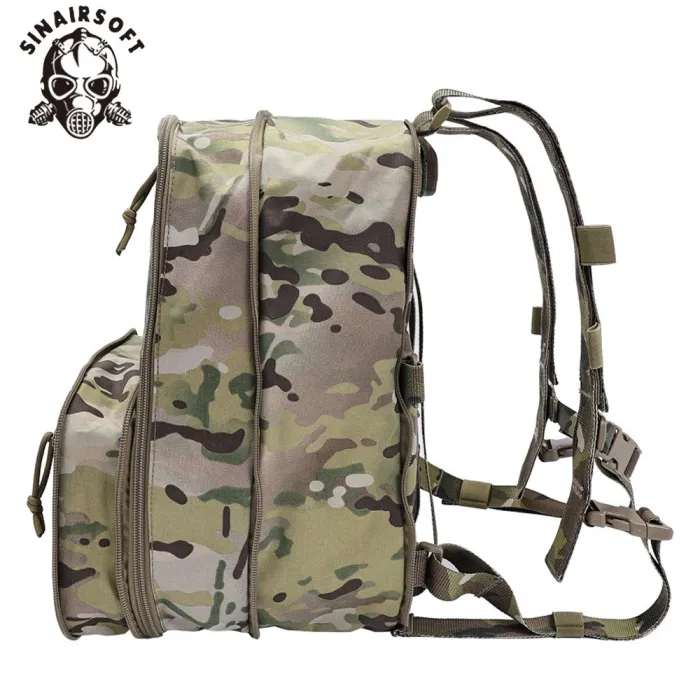 SINAIRSOFT 1000D Nylon Tactical Flatpack D3 Backpack Hydration Carrier Expansible Molle Pouch Airsoft Multipurpose Vest Assault Travel Bag