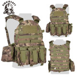 SINAIRSOFT Tactical Vest Airsoft Outdoor Hunting Assault CS Molle Dump Combat Magazine Pouch Body Vest